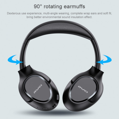 Casque Bluetooth sans fil Bluetooth 5.0 AWEI A770BL (noir) SA714B352-013