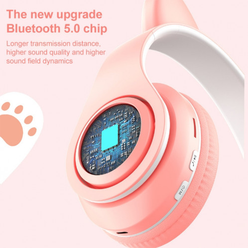 B39 CAT CAT Design Casque Bluetooth sans fil Light Light Light (Violet) SH927P404-07