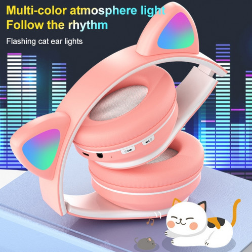 B39 CAT CAT DESIGN LED GRADIENT Casque Bluetooth sans fil Light (rose) SH927F45-07