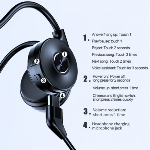Écouteur Bluetooth Bluetooth avec microphone amovible (rose) SH954F1108-08