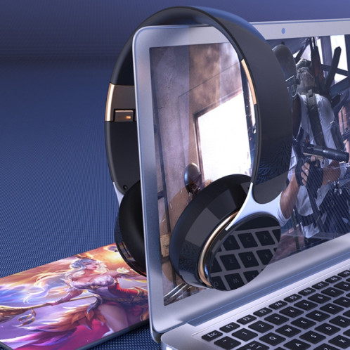 07S Pliant Sports Computer Games Casque sans fil Bluetooth V5.0 avec micro (noir) SH958B922-014