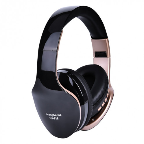 Casque sans fil Bluetooth 4.0 pliable SN-P18 avec micro, carte de soutien TF (noir) SH024B922-012