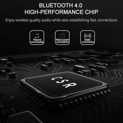 Casque sans fil Bluetooth 4.0 pliable SN-P18 avec micro, carte de soutien TF (noir) SH024B922-012