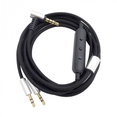ZS0096 Câble audio pour casque avec version de contrôle filaire pour Sol Republic Master Tracks HD V8 V10 V12 X3 (Noir) SH164B275-04
