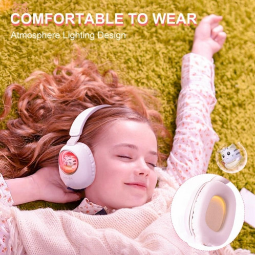 B4 RGB Cartoon Stereo Headset Wireless Bluetooth Headphones (Pink) SH201F621-06
