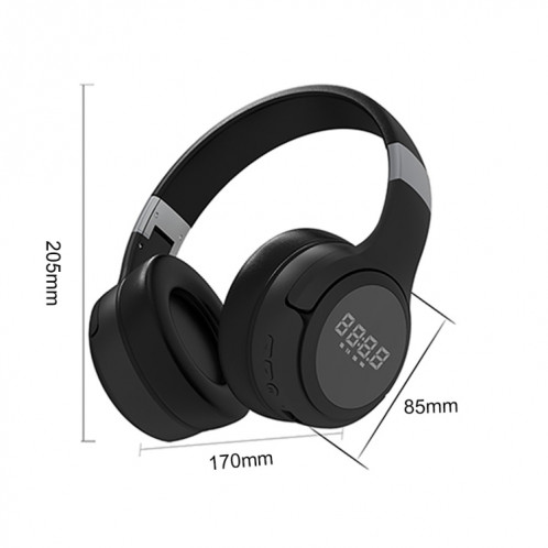ZEALOT B28 Bandeau pliant Casque de musique stéréo Bluetooth avec écran (noir) SZ635B489-014