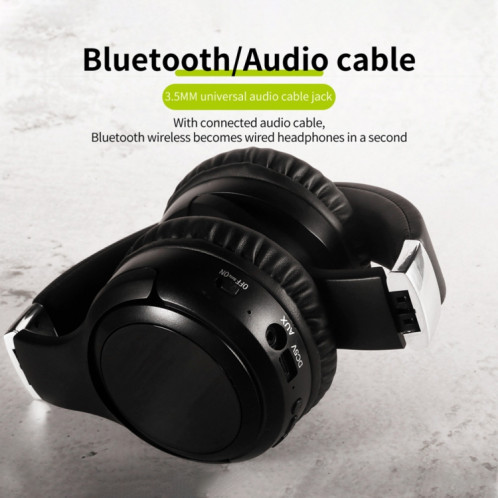 ZEALOT B28 Bandeau pliant Casque de musique stéréo Bluetooth avec écran (noir) SZ635B489-014