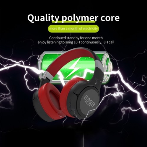 ZEALOT B28 Bandeau pliant Casque de musique stéréo Bluetooth avec écran (vert foncé) SZ35DG664-014
