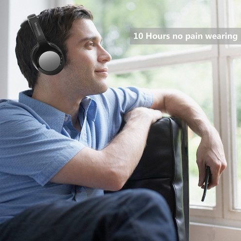 BTH-803 Casque d'écoute sans fil pliable Bluetooth V4.1 avec son stéréo (noir) SH605B1117-08