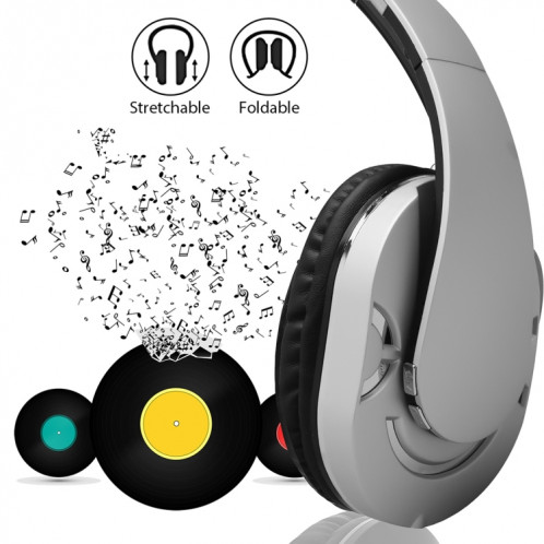 BTH-878 Casque d'écoute sans fil pliable Bluetooth V4.1 avec son stéréo (noir) SH606B1544-09