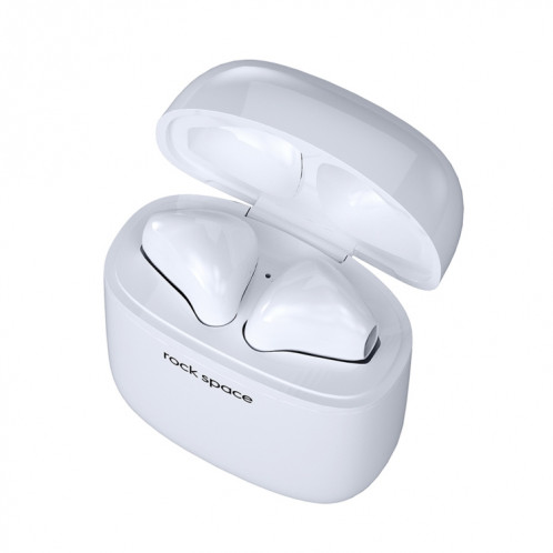 ROCK Space EB100 TWS Bluetooth 5.0 Casque stéréo Bluetooth sans fil étanche (blanc) SR957W1637-08