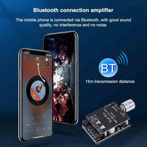 ZK-502L Bluetooth 5.0 12 / 24V Stéréo Stéréo Stéréo Stéréo Digital Ampplificateur Ampplificateur 50WX2 Bluetooth amplificateur amplificateur, sans coque SH8515331-07