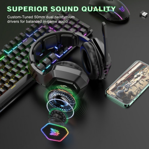 Casque Bluetooth sans fil ONIKUMA B100 Bluetooth 5.3 avec microphone (noir) SO598B1980-010