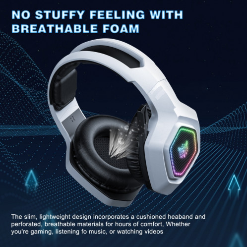 Casque Bluetooth sans fil ONIKUMA B100 Bluetooth 5.3 avec microphone (blanc) SO598W1301-010