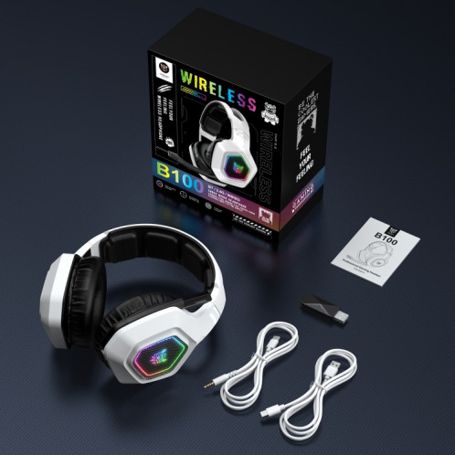 Casque Bluetooth sans fil ONIKUMA B100 Bluetooth 5.3 avec microphone (blanc) SO598W1301-010