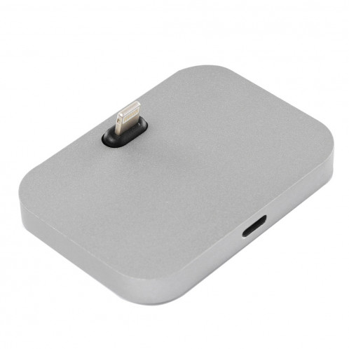 Chargeur de station d'accueil en aluminium à 8 broches pour ordinateur de bureau, pour iPhone 6 et 6s, iPhone 6 et 6s plus, iPhone 5 et 5S et 5C et SE (Gris) SH035H1345-06
