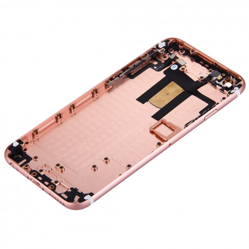 iPartsBuy pour iPhone 6 couvercle du boîtier complet avec bouton d'alimentation et bouton de volume câble Flex (or rose) SI65RG343-06