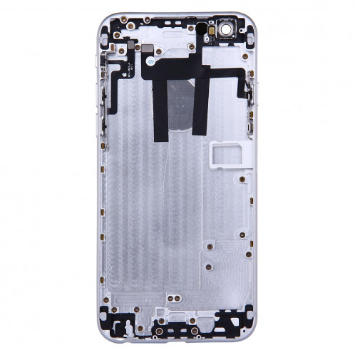 iPartsBuy pour iPhone 6 pleine couverture arrière de logement avec le bouton de puissance et le bouton de volume câble de câble (argent) SI065S214-06