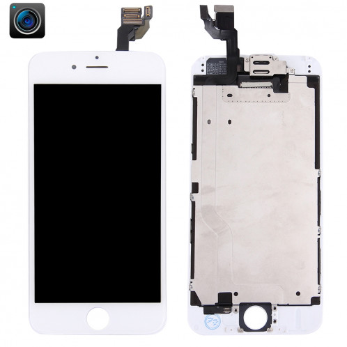 10 PCS iPartsAcheter 4 en 1 pour iPhone 6 (caméra frontale + LCD + cadre + pavé tactile) Assemblage de numériseur (blanc) S193WT1963-09