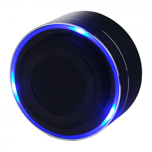 Mini haut-parleur stéréo portable Bluetooth A10, avec micro et LED intégrés, prise en charge des appels mains libres et carte TF, Bluetooth Distance: 10 m (noir) SH350B1560-011