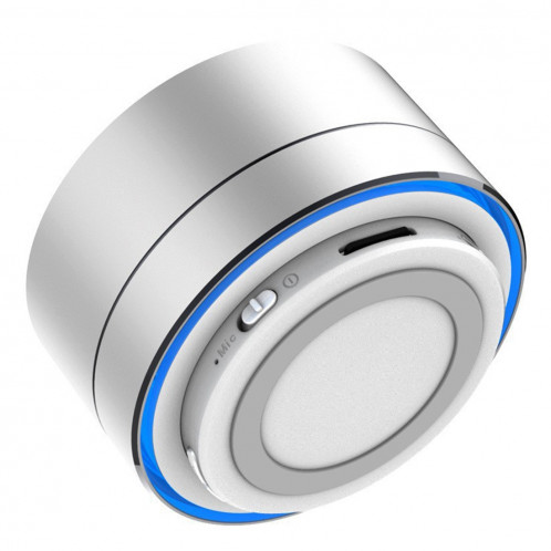 A10 Mini haut-parleur stéréo portable Bluetooth, avec micro et LED intégrés, prise en charge des appels mains libres et carte TF, Bluetooth Distance: 10 m (argent) SH350S923-011