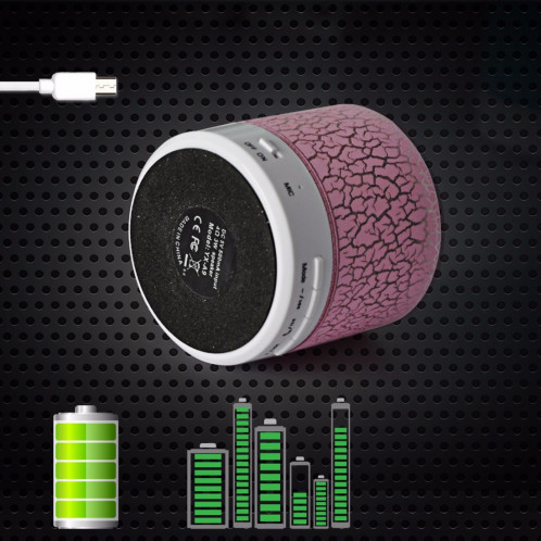 A9 Mini haut-parleur stéréo portable Bluetooth, avec micro et LED intégrés, prise en charge des appels mains libres et carte TF & AUX IN, Bluetooth Distance: 10 m (blanc) SH351W480-015