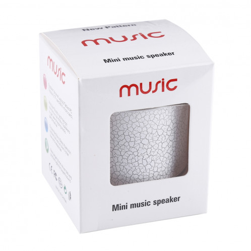 A9 Mini haut-parleur stéréo portable Bluetooth, avec micro et LED intégrés, prise en charge des appels mains libres et carte TF & AUX IN, Bluetooth Distance: 10 m (blanc) SH351W480-015