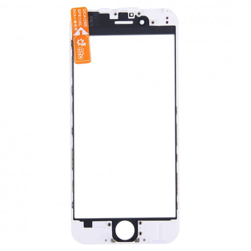 iPartsAcheter pour iPhone 6 Lentille extérieure en verre avec écran frontal Cadre LCD et OCA Adhésif optiquement transparent (blanc) SI500W87-06