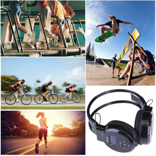 Casque d'écoute de sport sans fil HiFi stéréo pliable SH-S1 avec écran LCD pour afficher les informations de piste et la carte SD / TF, Pour les téléphones intelligents et iPad et ordinateur portable et ordinateur SH997B437-08
