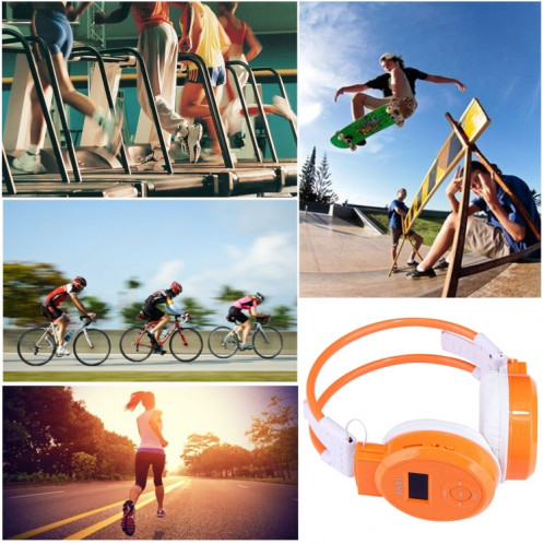 Casque d'écoute de sport sans fil HiFi stéréo pliable SH-S1 avec écran LCD pour afficher les informations de piste et la carte SD / TF, Pour les téléphones intelligents et iPad et ordinateur portable et ordinateur SH997E834-08
