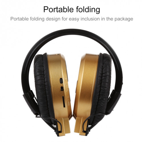 Casque d'écoute de sport sans fil HiFi stéréo pliable SH-S1 avec écran LCD pour afficher les informations de piste et la carte SD / TF, Pour les téléphones intelligents et iPad et ordinateur portable et ordinateur SH997J1545-09