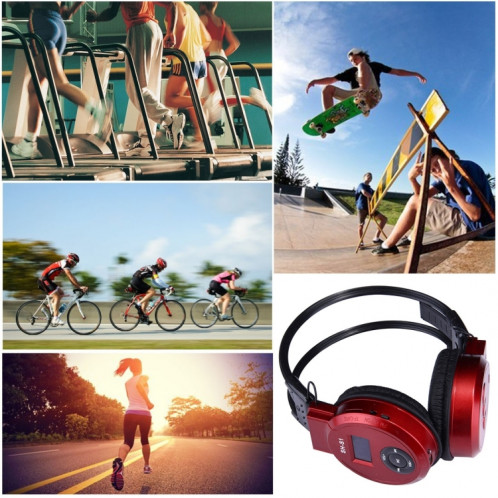 SH-S1 pliant Stéréo sans fil Sport Casque avec écran LCD pour afficher la plage de l'information et carte SD / TF, Pour téléphones intelligents et iPad et ordinateur portable et MP3 ou autres périphériques audio SH997R116-08