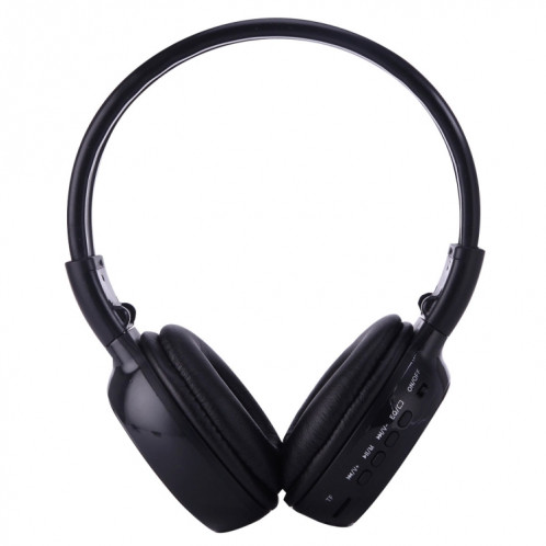 BS-N65 Headband Casque d'écoute sans fil HiFi stéréo pliant avec écran LCD et fente pour carte TF et voyant LED et fonction FM (noir) SH364B84-08