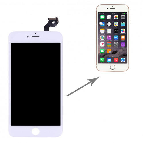 iPartsAcheter 3 en 1 pour iPhone 6s Plus (LCD + Frame + Touch Pad) Assemblage de numériseur (Blanc) SI014W869-07