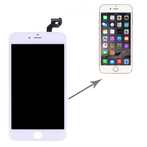 10 PCS iPartsAcheter 3 en 1 pour iPhone 6s Plus (LCD + Frame + Touch Pad) Assemblage de numériseur (Blanc) S115WT1493-07