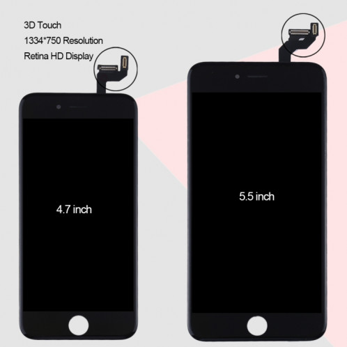 Ecran LCD d'origine et Digitizer Full Assembly pour iPhone 6S Plus (Noir) SH035B24-015