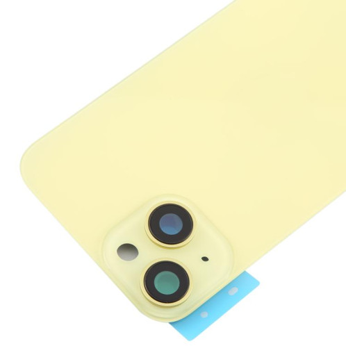 Coque arrière de batterie avec cadre central pour iPhone 14 (version chinoise) (jaune) SH67YL165-07