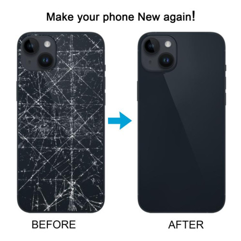 Coque arrière de batterie avec cadre central pour iPhone 14 (version UE) (bleu) SH68LL732-07