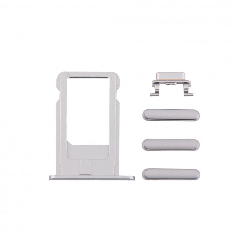 iPartsBuy 4 en 1 pour iPhone 6 Plus (plateau de carte + touche de contrôle du volume + bouton d'alimentation + touche de vibreur interrupteur muet) (Gris) SI812H198-03