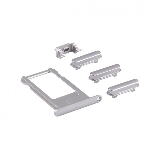 iPartsBuy 4 en 1 pour iPhone 6 Plus (plateau de carte + touche de contrôle du volume + bouton d'alimentation + touche de vibreur interrupteur muet) (Gris) SI812H198-03