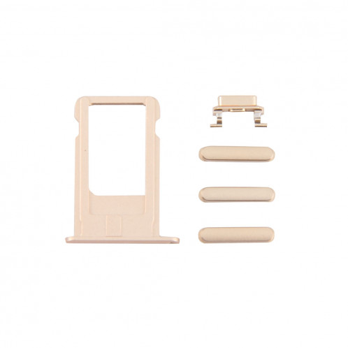 iPartsBuy 4 en 1 pour iPhone 6 Plus (plateau de carte + touche de contrôle du volume + bouton d'alimentation + touche de vibreur interrupteur muet) (or) SI812J465-03