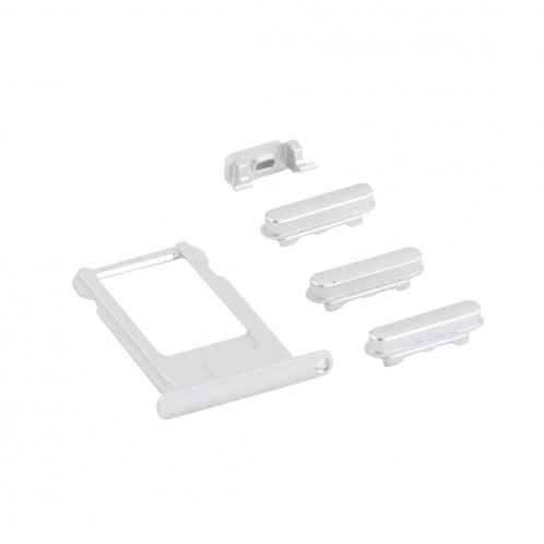 iPartsBuy 4 en 1 pour iPhone 6 Plus (plateau de carte + touche de contrôle du volume + bouton d'alimentation + touche de vibreur interrupteur muet) (argent) SI812S456-03