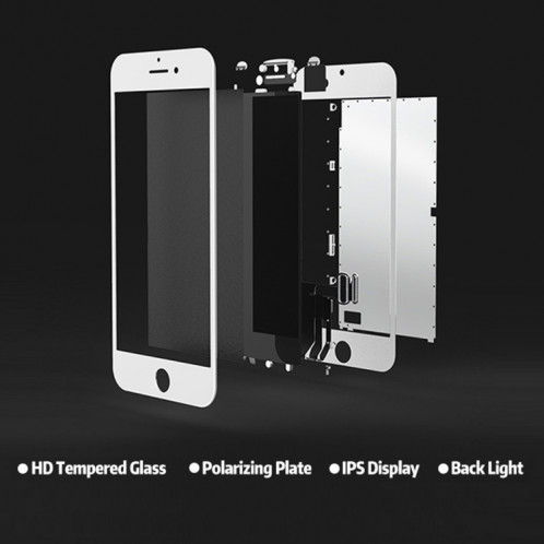 Écran LCD d'origine et numériseur complet pour iPhone 6 Plus (blanc) SH154W873-015