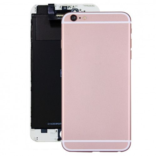 iPartsBuy pour iPhone 6 Plus couvercle arrière complet du boîtier avec bouton d'alimentation et bouton de volume Câble Flex (or rose) SI60RG1752-06