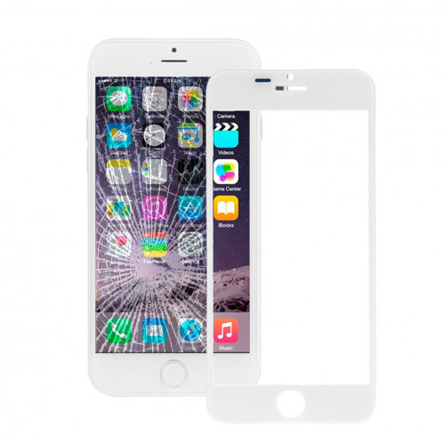 10 PCS iPartsAcheter pour iPhone 6 Plus lentille extérieure en verre (blanc) S178WT714-07