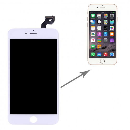 iPartsAcheter 3 en 1 pour iPhone 6s (LCD + Frame + Touch Pad) Assemblage Digitizer (Blanc) SI588W1354-07