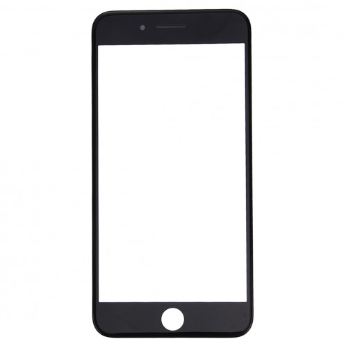 iPartsBuy 2 en 1 pour iPhone 7 (lentille frontale en verre d'origine avant + cadre d'origine) (Noir) SI011B552-06