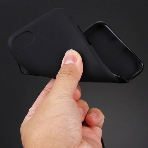 Pour étui de protection arrière en TPU couleur unie pour iPhone 8 et 7 (noir) SP056B1548-07