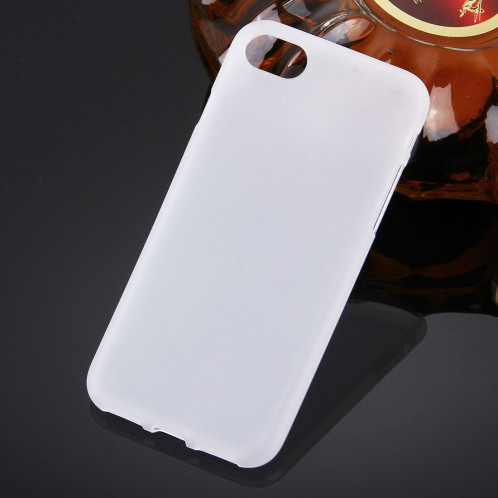 Pour étui de protection arrière en TPU couleur unie pour iPhone 8 et 7 (blanc) SP056W1860-07