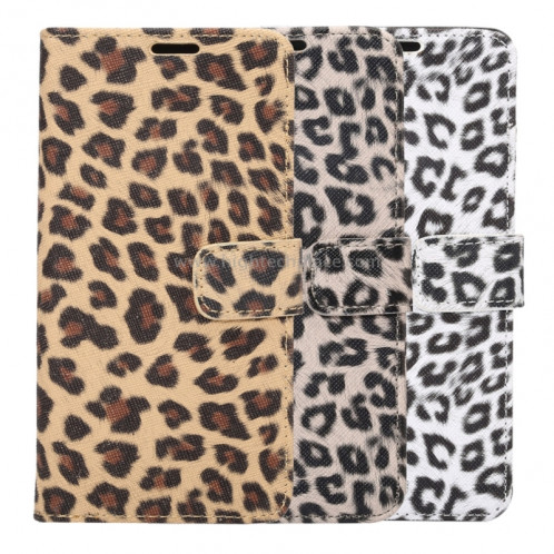 Pour iPhone 8 et 7 Leopard Motif Horizontal Etui en cuir à rabat avec porte-cartes et fentes pour cartes et porte-monnaie (Jaune) SP110Y1650-08